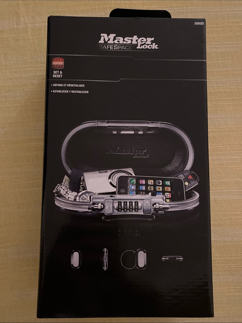NWT Safespace Portable Combination Safe - Black